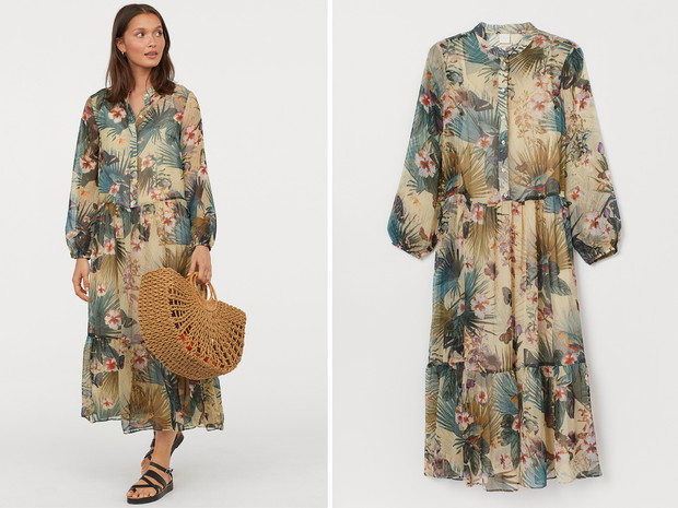 Sukienka midi w kwiaty H&M, cena, ok. 149,90 zł