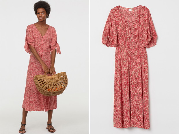 Sukienka zdobiona drobnymi kwiatkami H&M, cena, ok. 139,90 zł