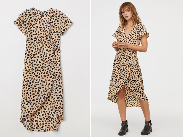Sukienka zdobiona zwierzęcym motywem H&M, cena, ok. 99,90 zł