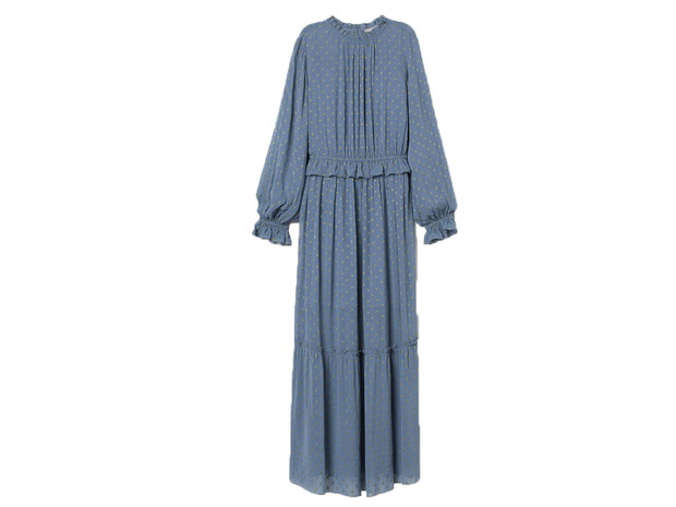 Sukienka maxi z falbanami, H&M, cena ok. 399,99 zł