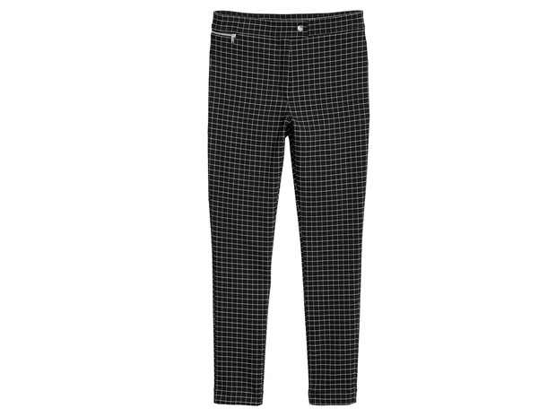 Czarne spodnie w kratę, H&M, cena ok. 129,90 zł