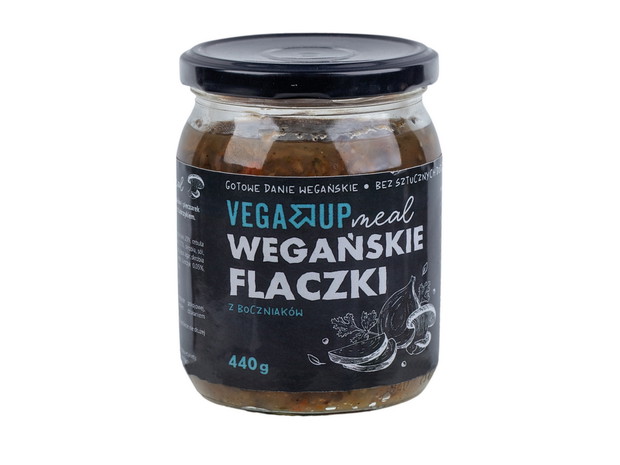 Wega up, wegańskie flaczki, cena ok. 10 zł