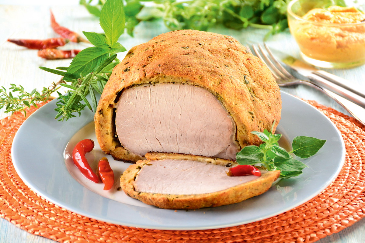 Schab pieczony w skorupce