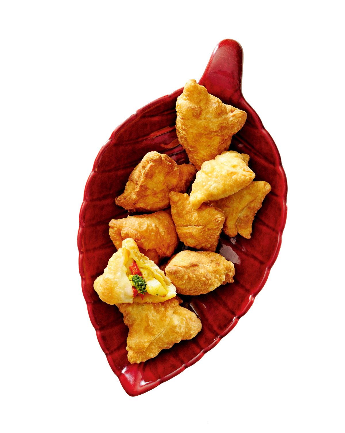 Pierogi indyjskie z ciasta jogurtowego z warzywami