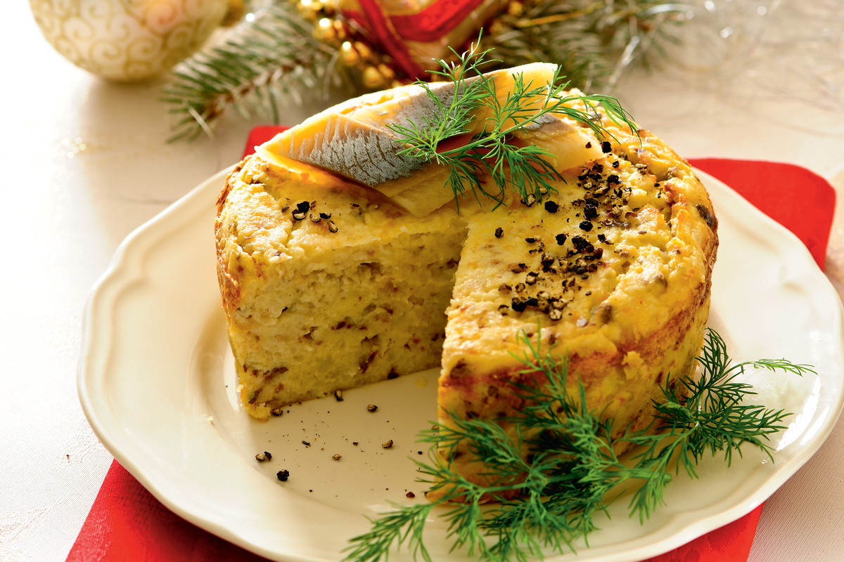 Babka śledziowa z ziemniakami