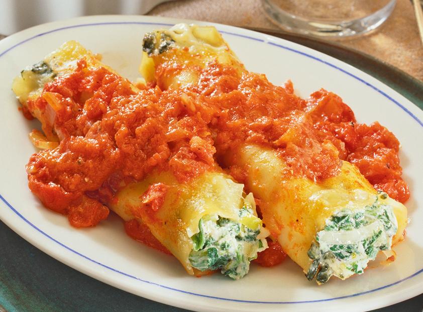 Cannelloni z farszem szpinakowym