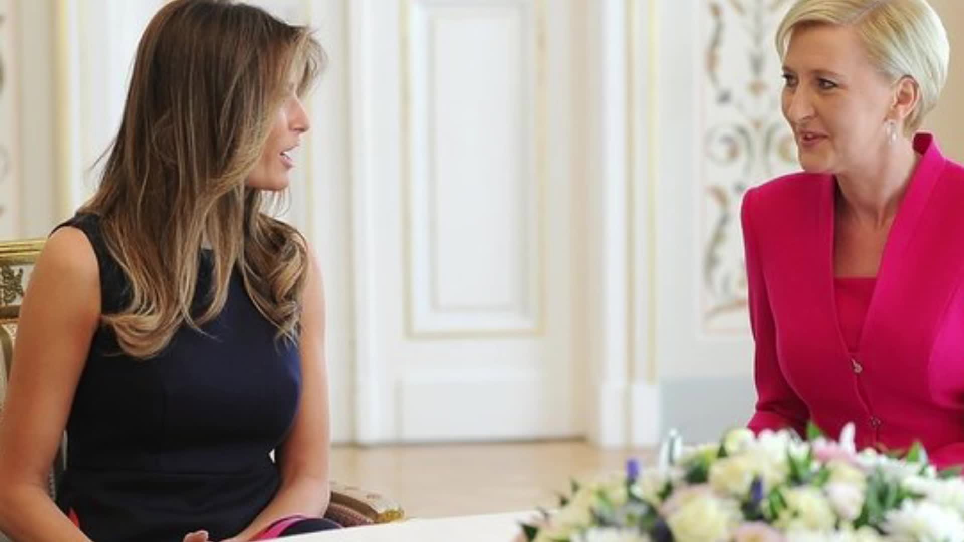 Spotkanie Melanii Trump z Agatą Dudą - jak wyglądało