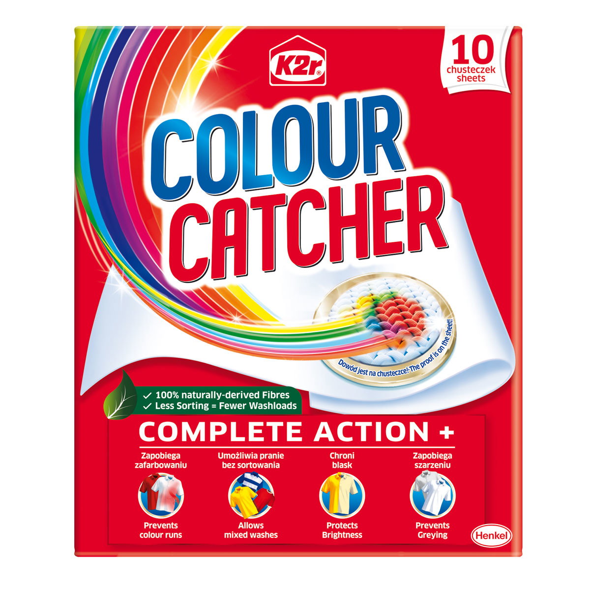 chusteczki zapobiegające farbowaniu ubrań K2r Colour Catcher