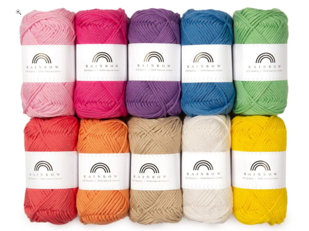 Zestaw włóczek, Rainbow Cotton, cena 129 zł