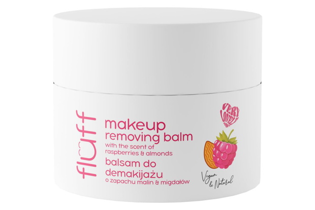 ranking maseł do demakijażu Fluff Superfood balsam o zapachu malin
