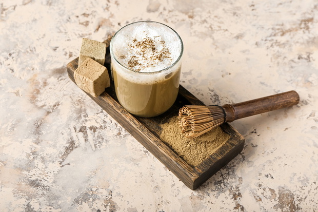 hojicha latte