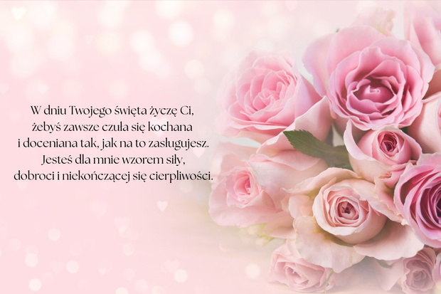 Piękne życzenia na Dzień Mamy od syna