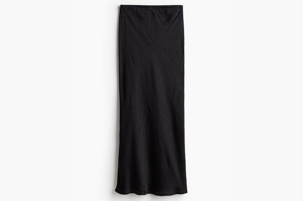 satynowa spódnica h&amp;m