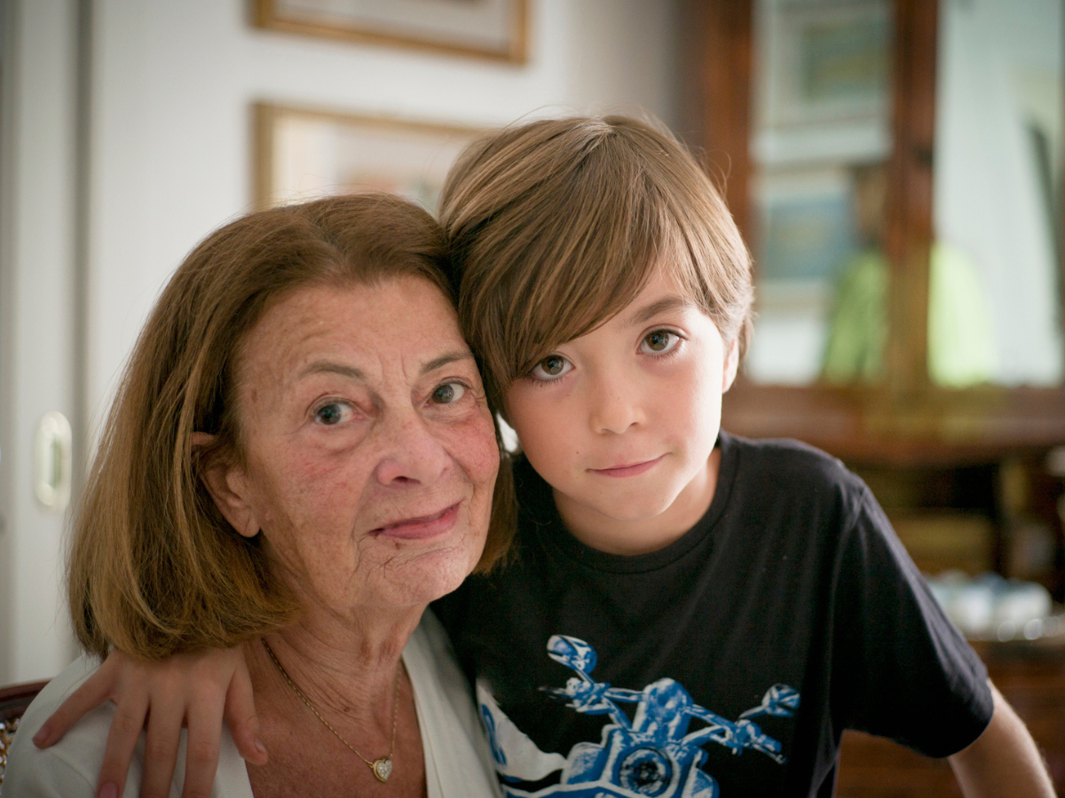 babcia z wnukiem