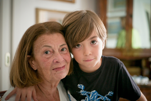 babcia z wnukiem