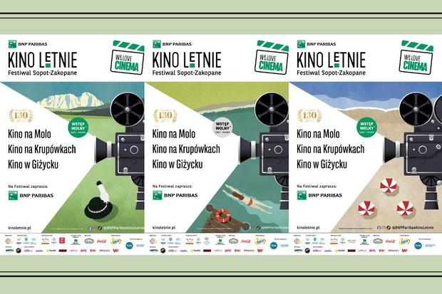 18 edycja Festiwalu BNP Paribas Kino Letnie - plakaty