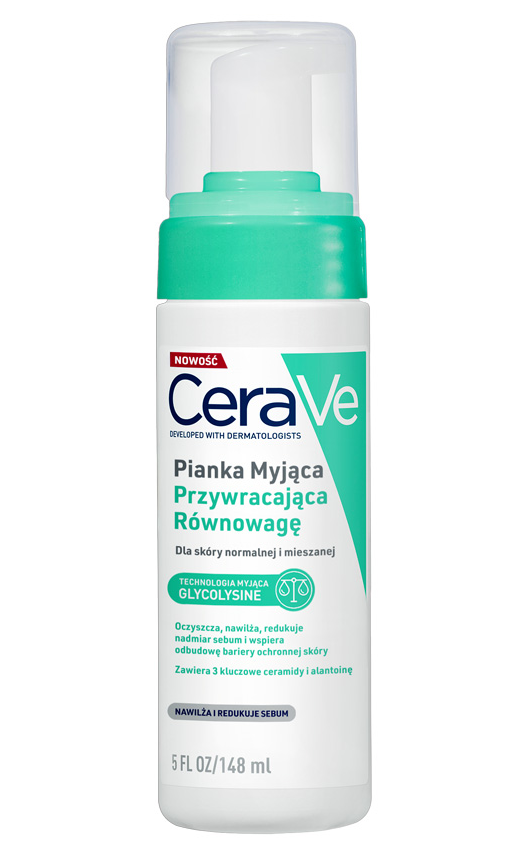Pianka do mycia twarzy z ceramidami CeraVe