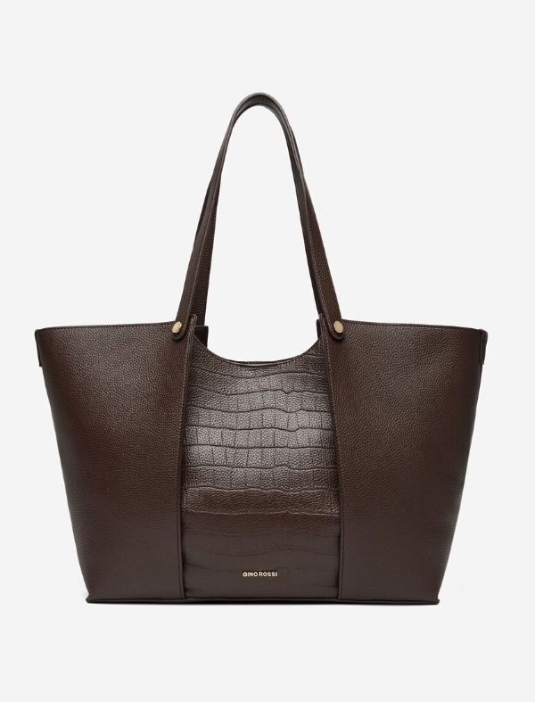 Brązowa torebka shopper Gino Rossi z CCC