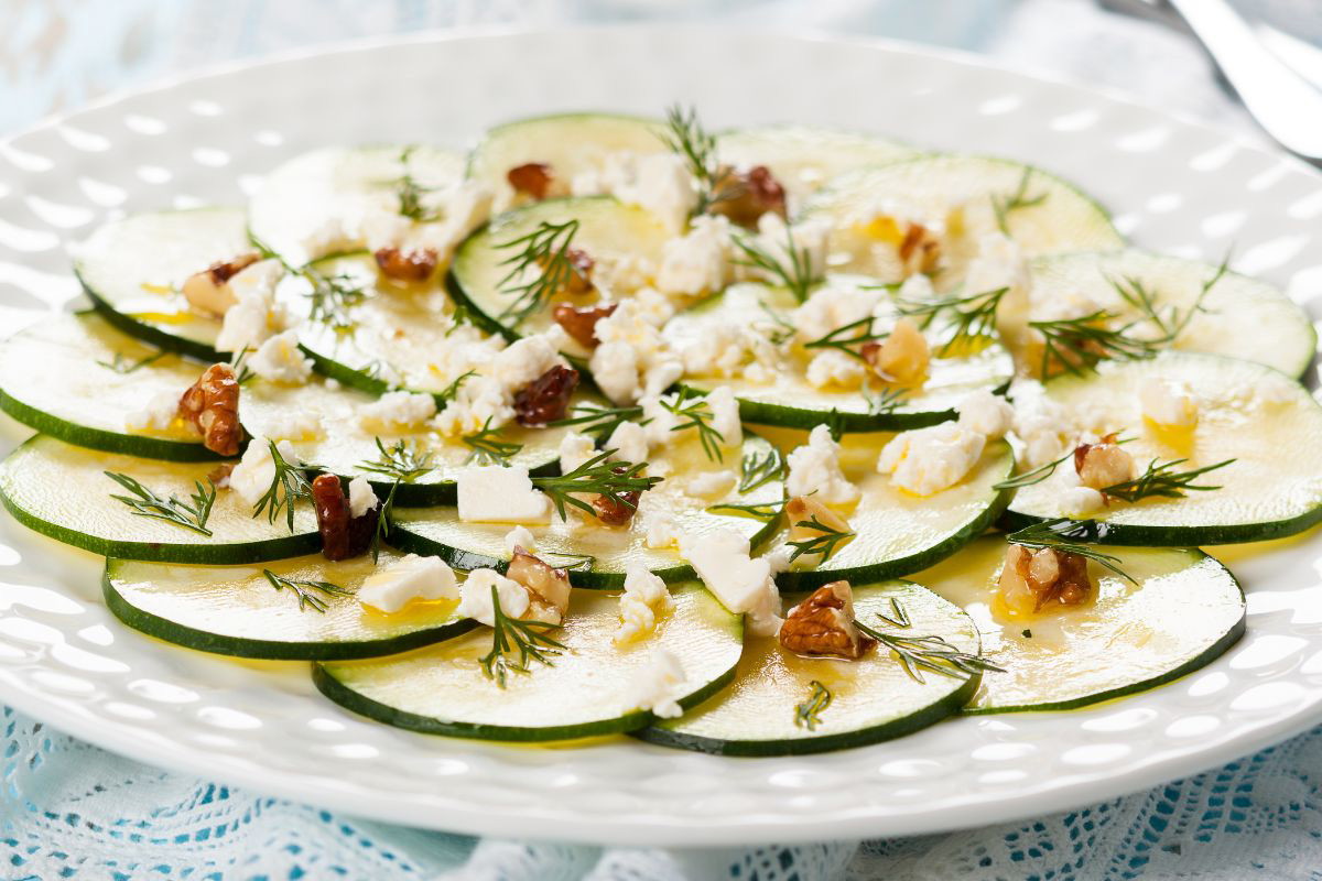 carpaccio z kabaczka lub cukinii