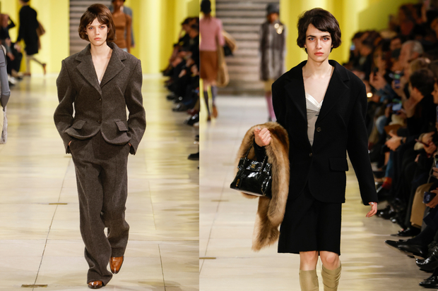 Oversize'owe marynarki w kolekcji Miu Miu