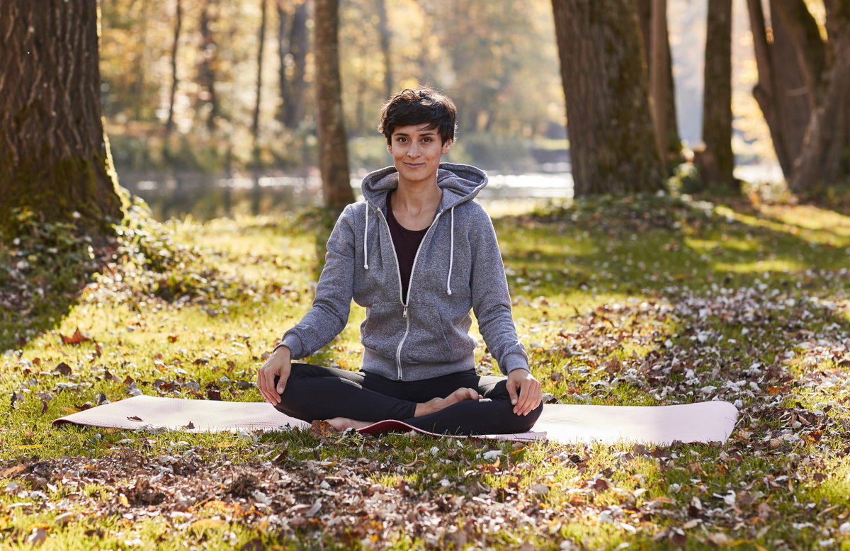 joga w lesie