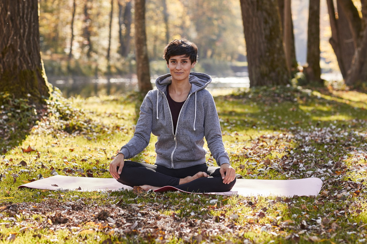 joga w lesie