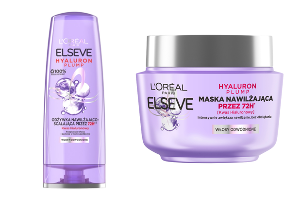Odżywka i maska do włosów z kwasem hialuronowym L'Oreal Paris Elseve Hyaluron Plump