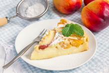Clafoutis z brzoskwiniami