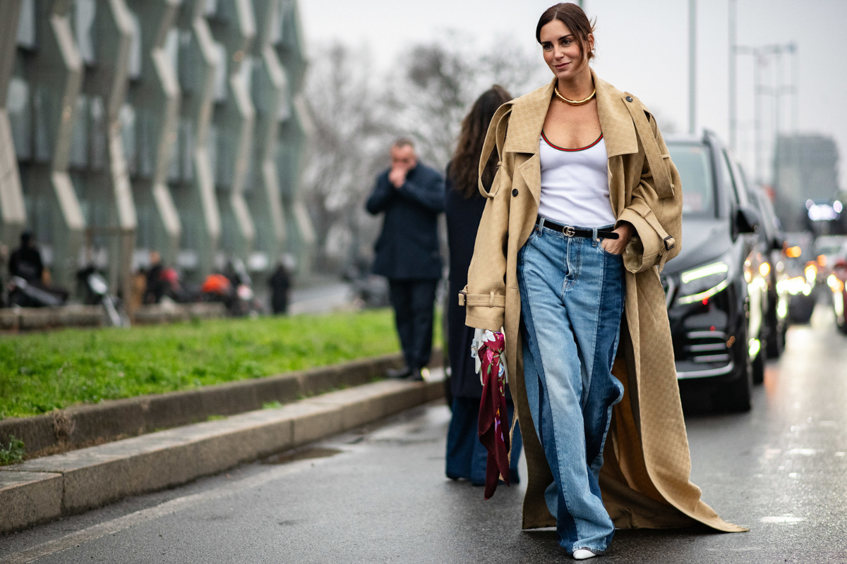 Idealnie skrojone jeansy wide leg z wysokim stanem w Mango za 159,99
