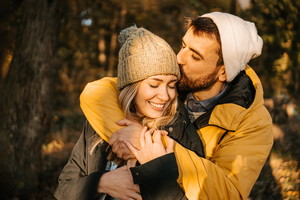 Kiss on a head