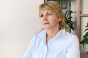 zaniepokojona kobieta