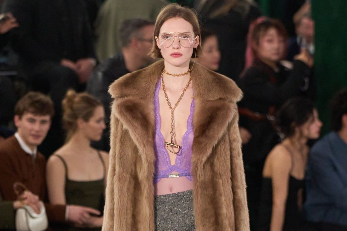 Modelka na pokazie Gucci