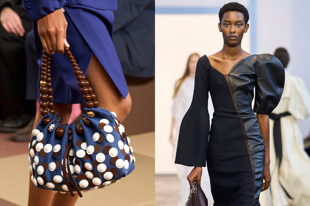 Torebka Fendi i sukienka Gabriela Hearst