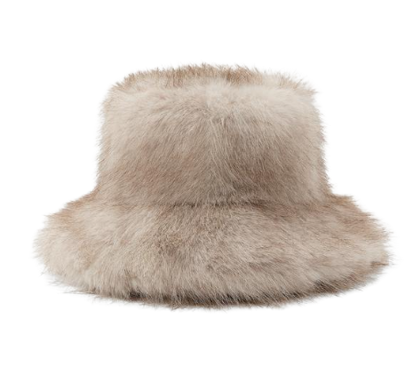Futrzany bucket hat