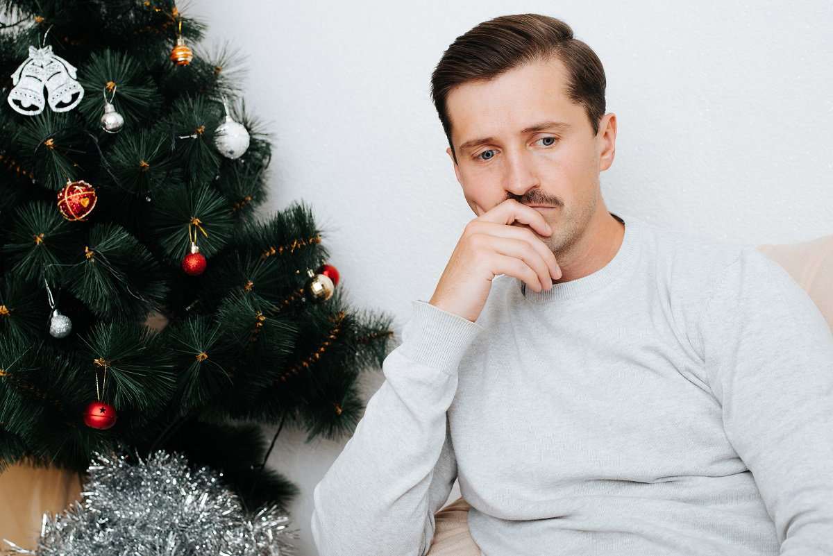 mężczyzna w święta