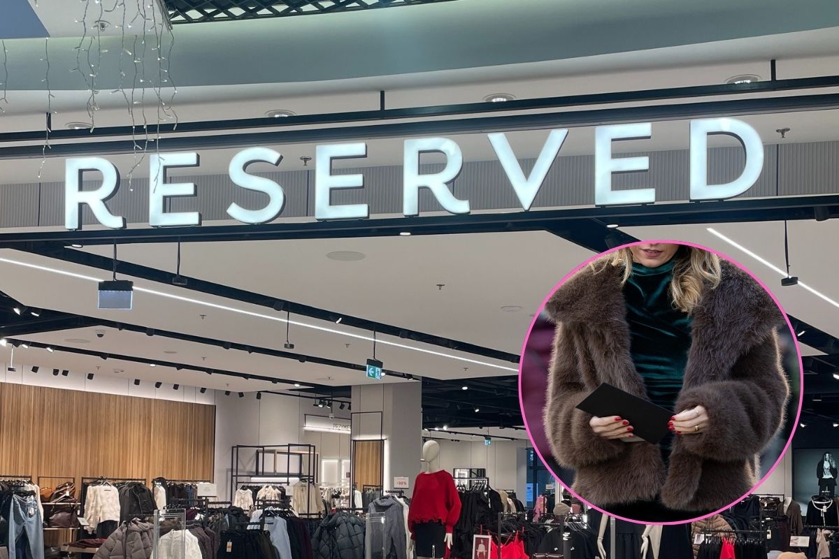 Welurowa sukienka z Reserved