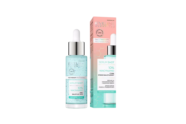 Eveline Cosmetics - Serum Shot Kuracja z niacynamidem na twarz, szyję i dekolt