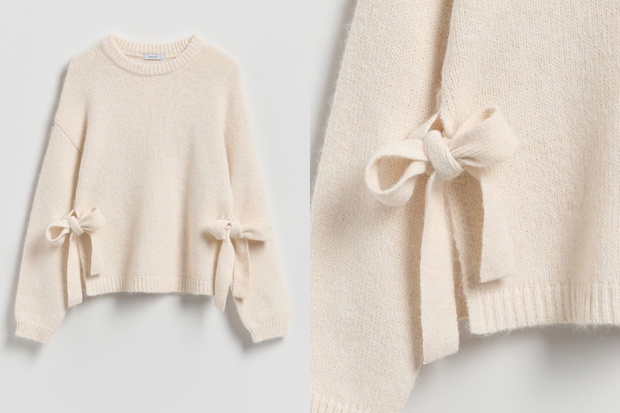 Sweter z kokardkami z Reserved