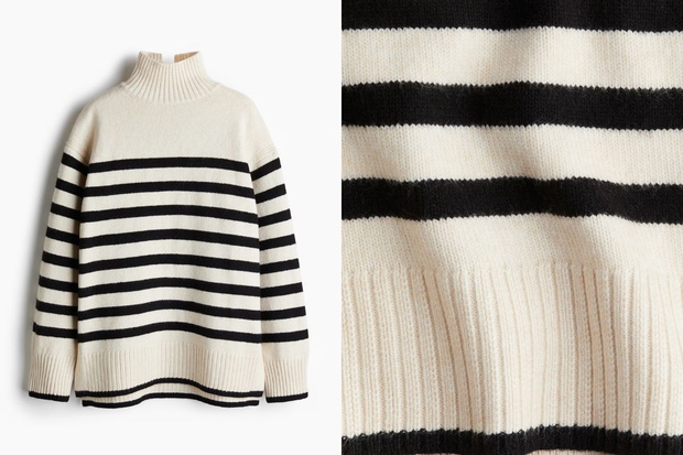 Sweter w paski z H&M