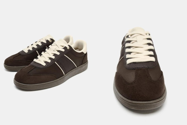 Zamszowe sneakersy w stylu retro z Zary