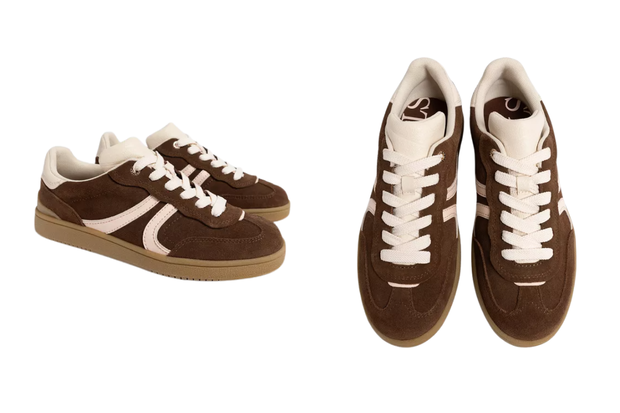 Czekoladowe sneakersy ze Stradivariusa