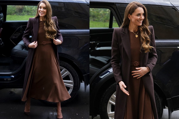 Kate Middleton w monochromatycznym looku