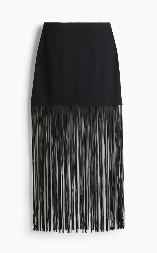 Spódnica maxi z frędzlami z H&amp;M