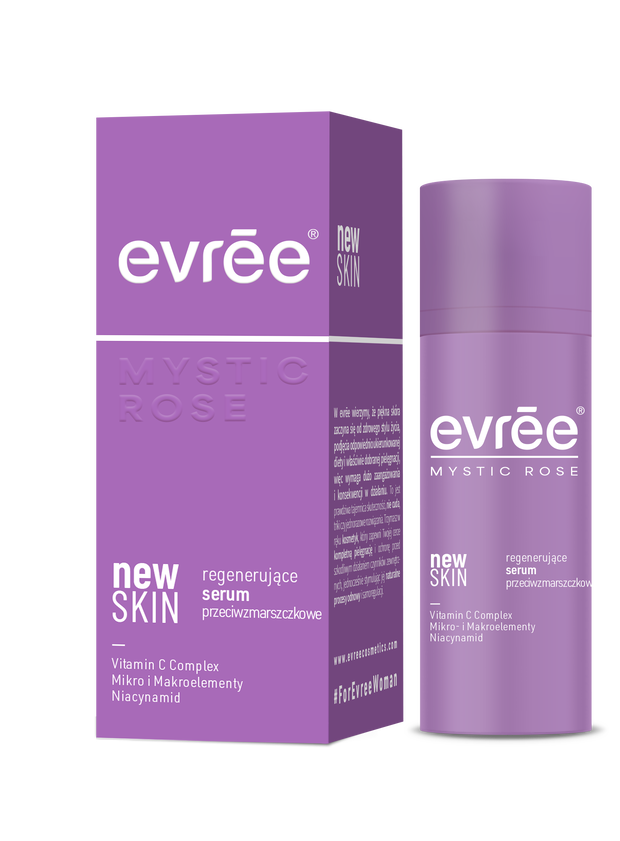 Evree_MysticRose NewSkin regenerujace serum przeciwzmarszczkowe_kartonik +butelka_30ml_SKI2087