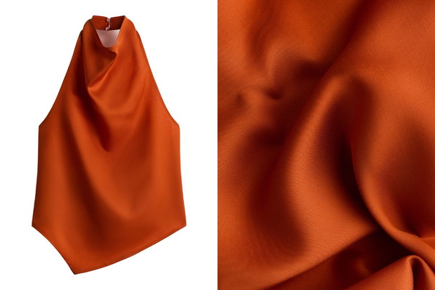Finezyjny top z dekoltem halter z H&amp;M
