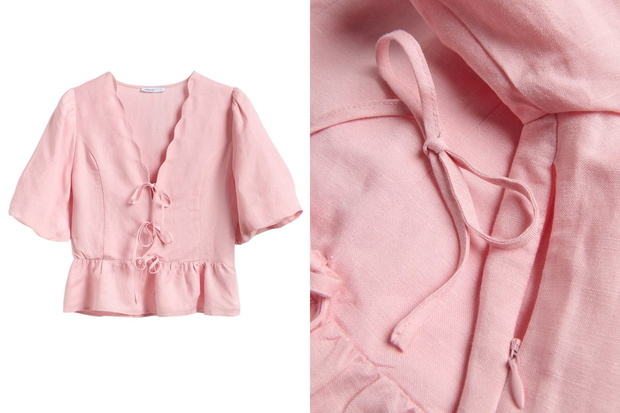 Lniana peplum shirt z Reserved