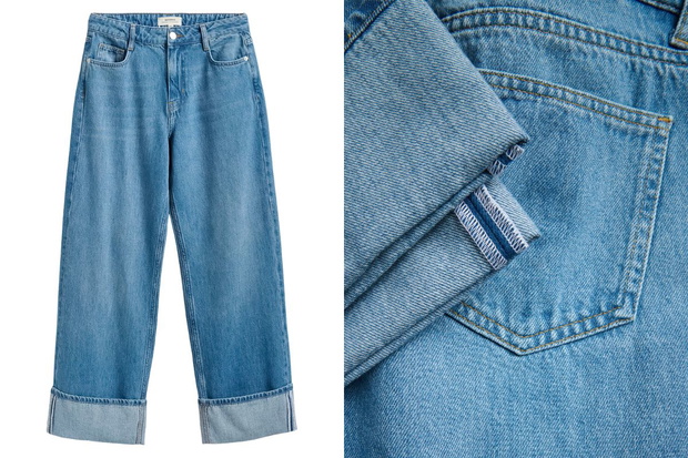 Pinroll jeans