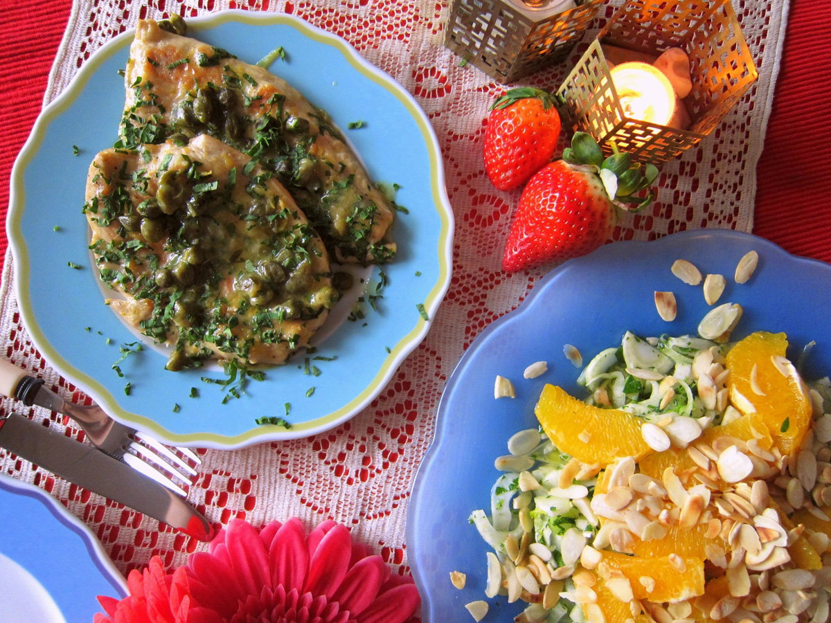piccata z indyka na walentynkową kolację
