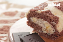 Rolada żyrafa z kremem bananowym