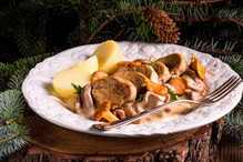 Polędwiczki w sosie kurkowym